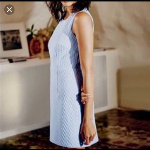 Boden Quilted Blue Sleeveless Dress 10 R & 14L - Picture 2 of 8